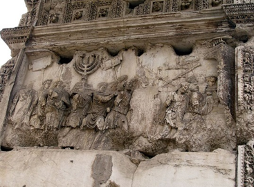 The Arch of Titus clearly displaying Jewish Spoils.